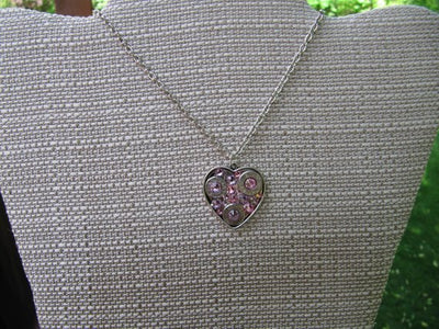 Rhinestone Bullet Heart Necklace- Pink Pride - Jill's Jewels | Unique, Handcrafted, Trendy, And Fun Jewelry
