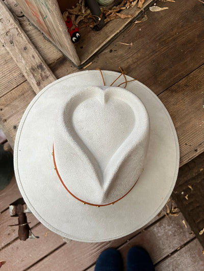 Silver Heart Crown Magnolia Hat