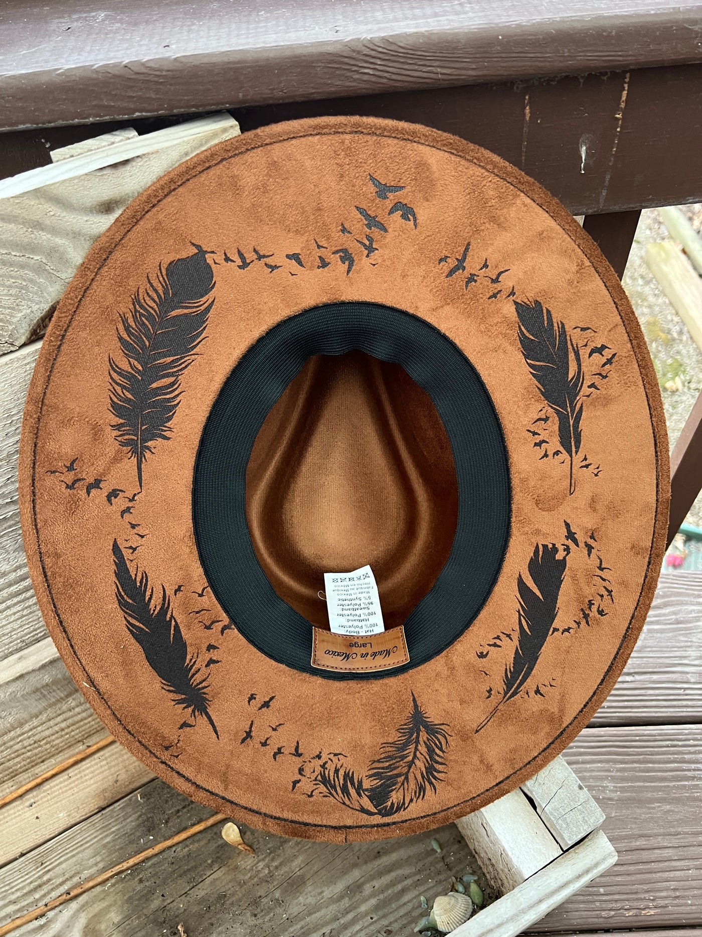 Feather Saddle Brown Rancher Hat