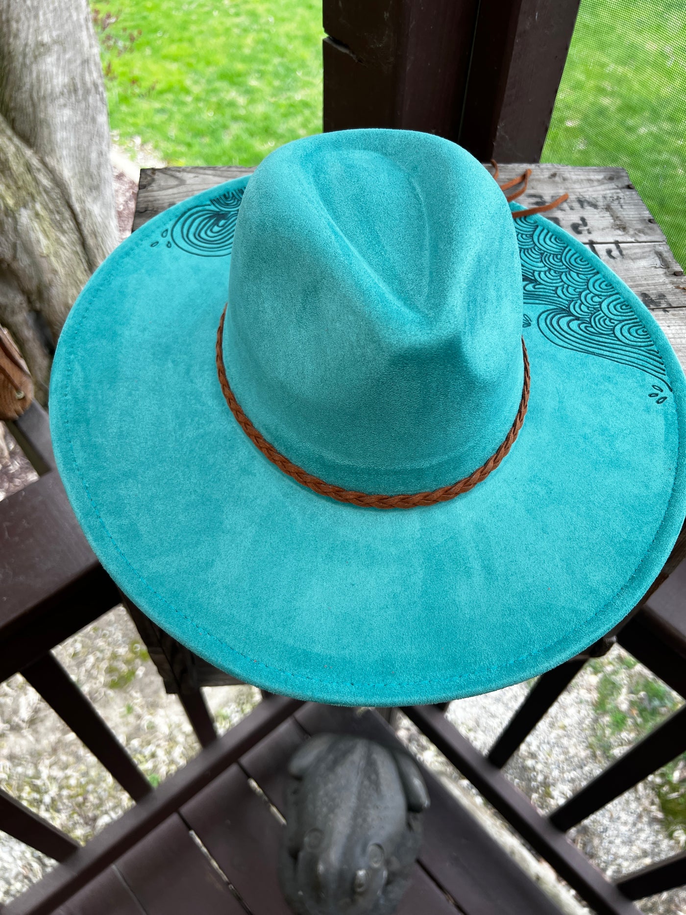 Teal Waves Microfiber Hat