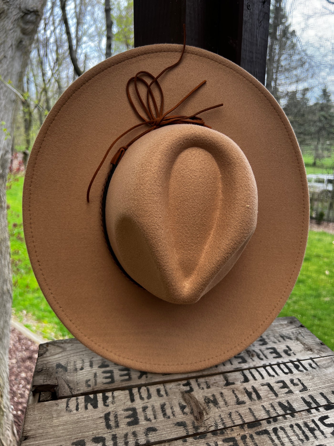 Floral Moth Felt Hat