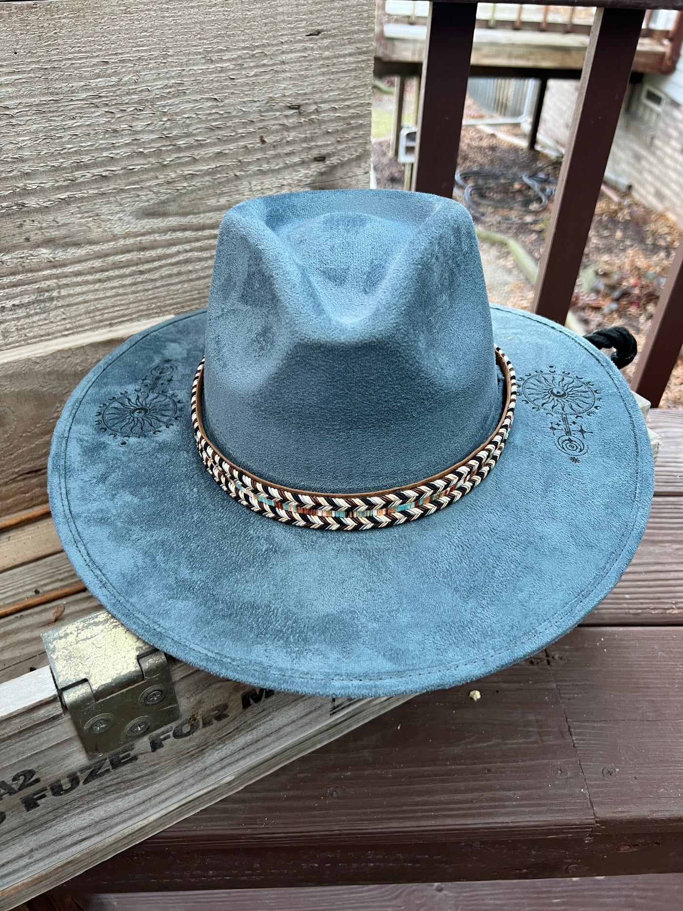 Blue Celestial Boho Rancher Hat