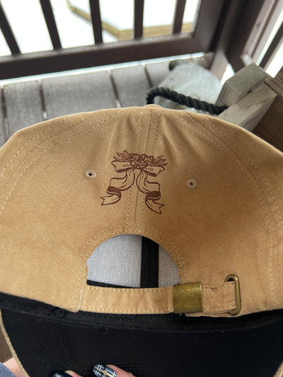 Horseshoe Design Burned Baseball Cap