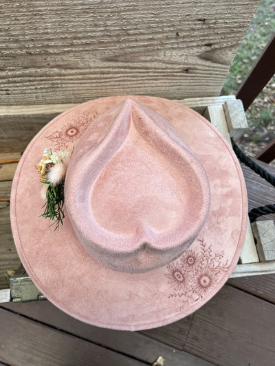 Pink Heart Crown Sunflower Hat