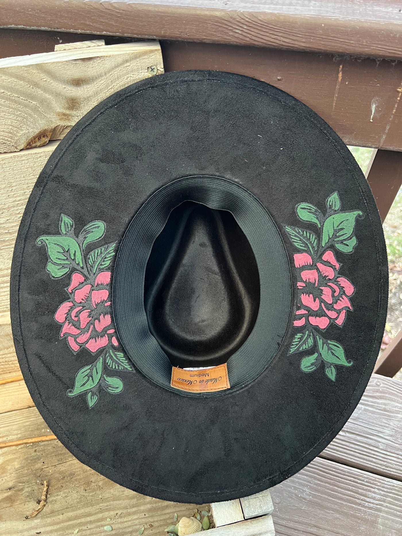Black Rose Painted Hat