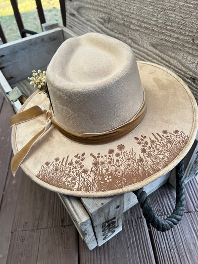 Tan Wildflower Hummingbird Rancher Hat