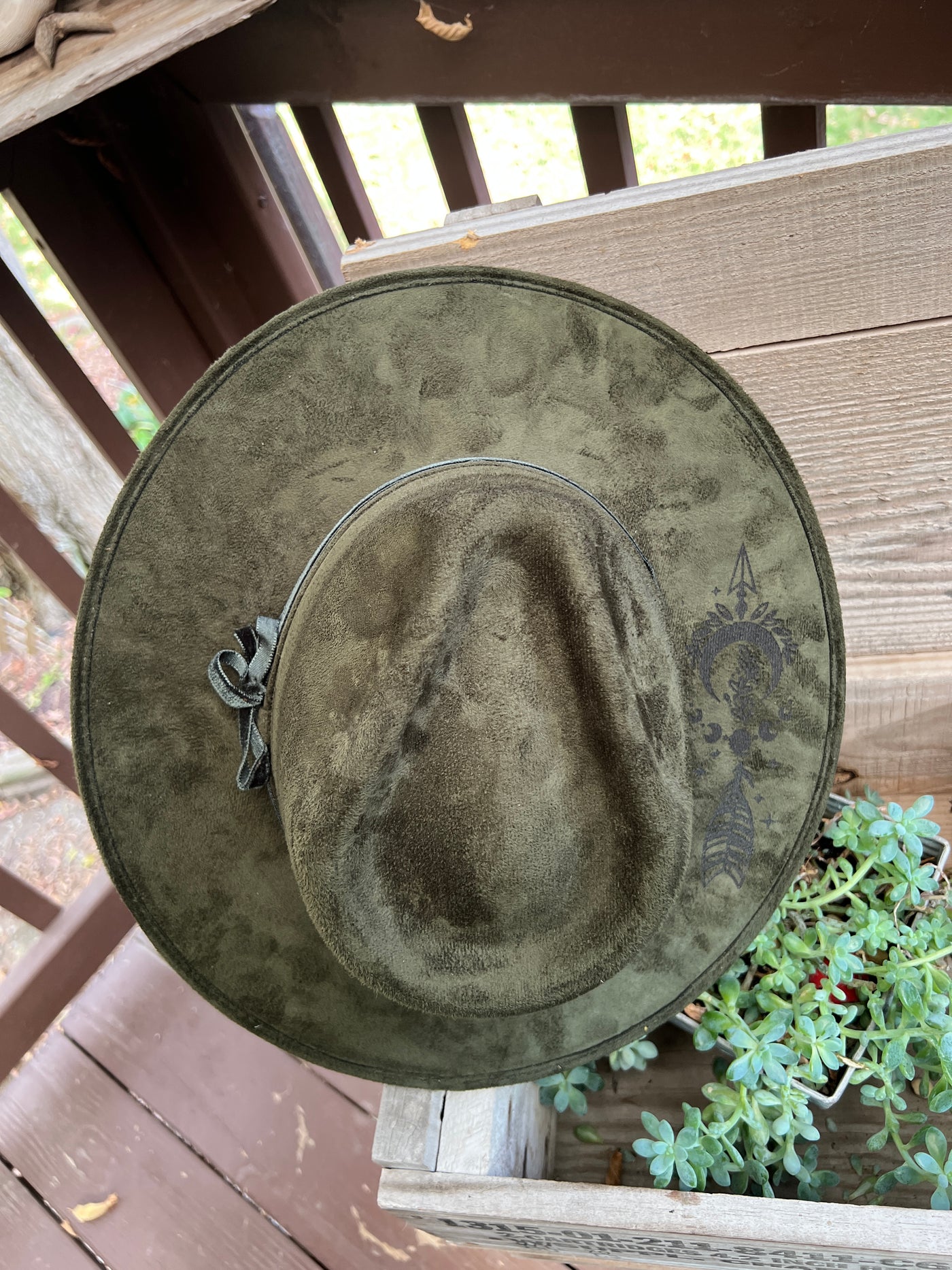 Olive Boho Moon Rancher Hat