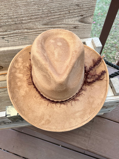Tan Rose Cowgirl Hat