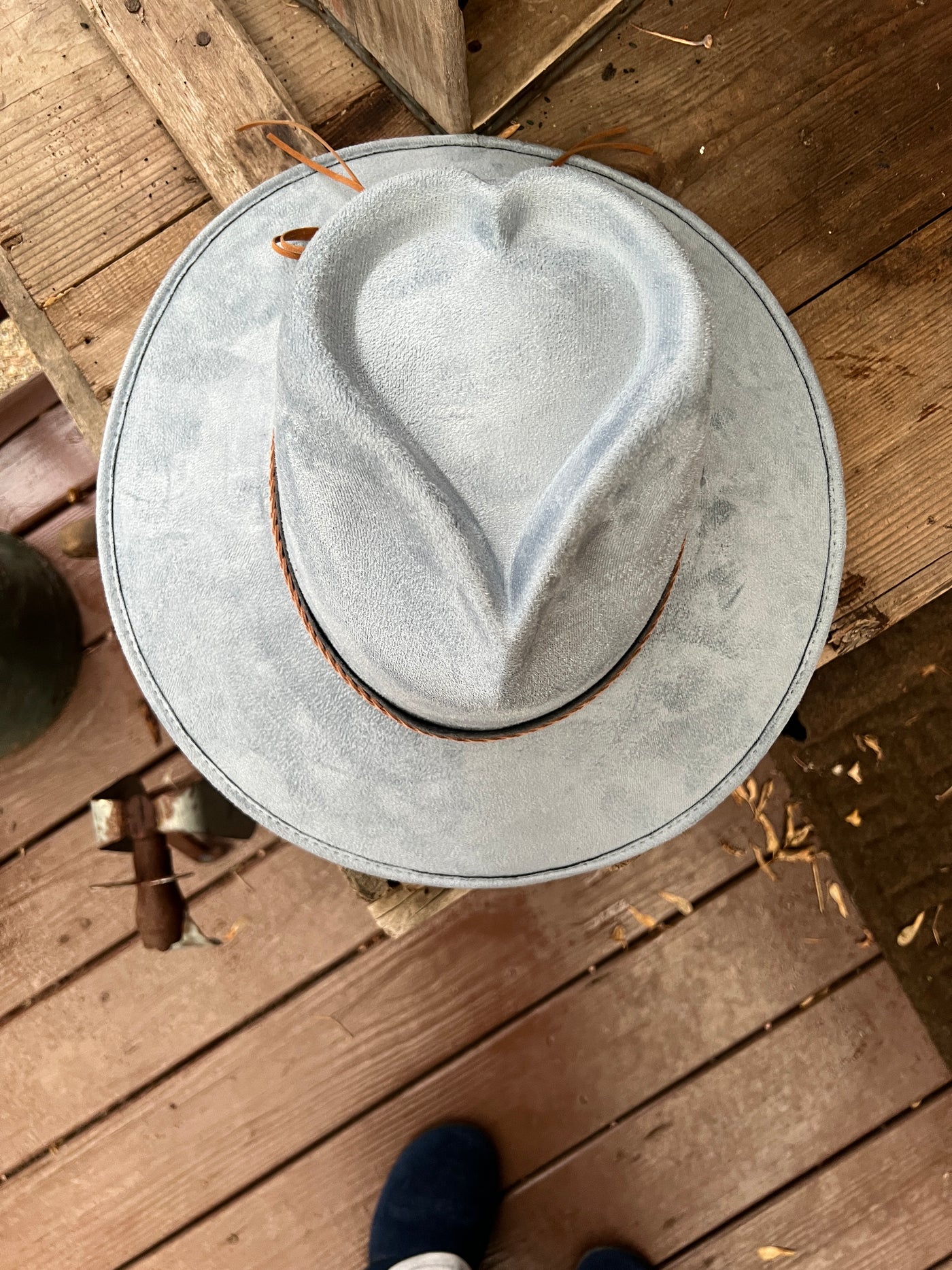 Baby Blue Heart Crown Peony Hat