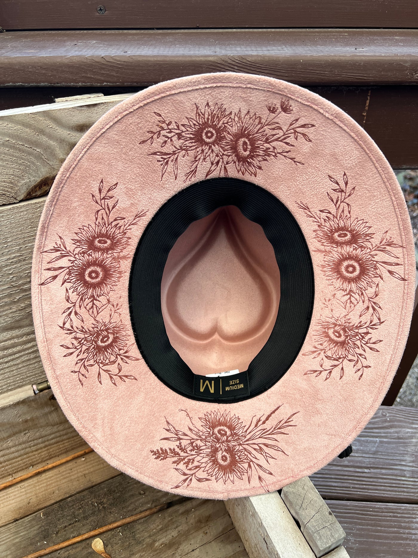 Pink Heart Crown Sunflower Hat