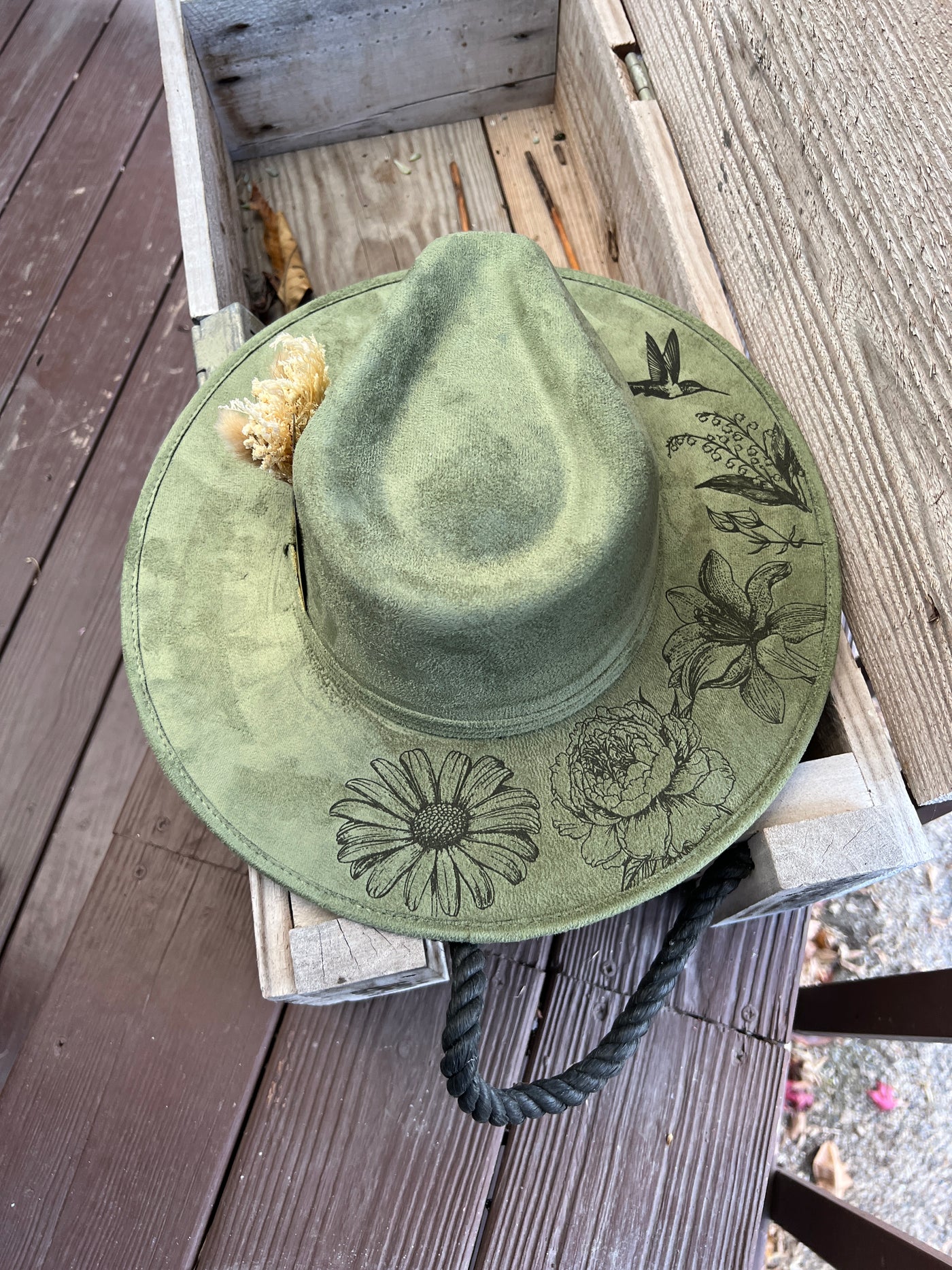 Sage Green Wildflower Rancher Hat