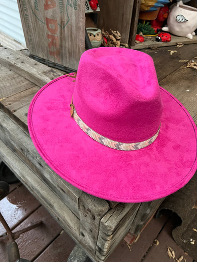 Magenta Pink Floral Microfiber Hat