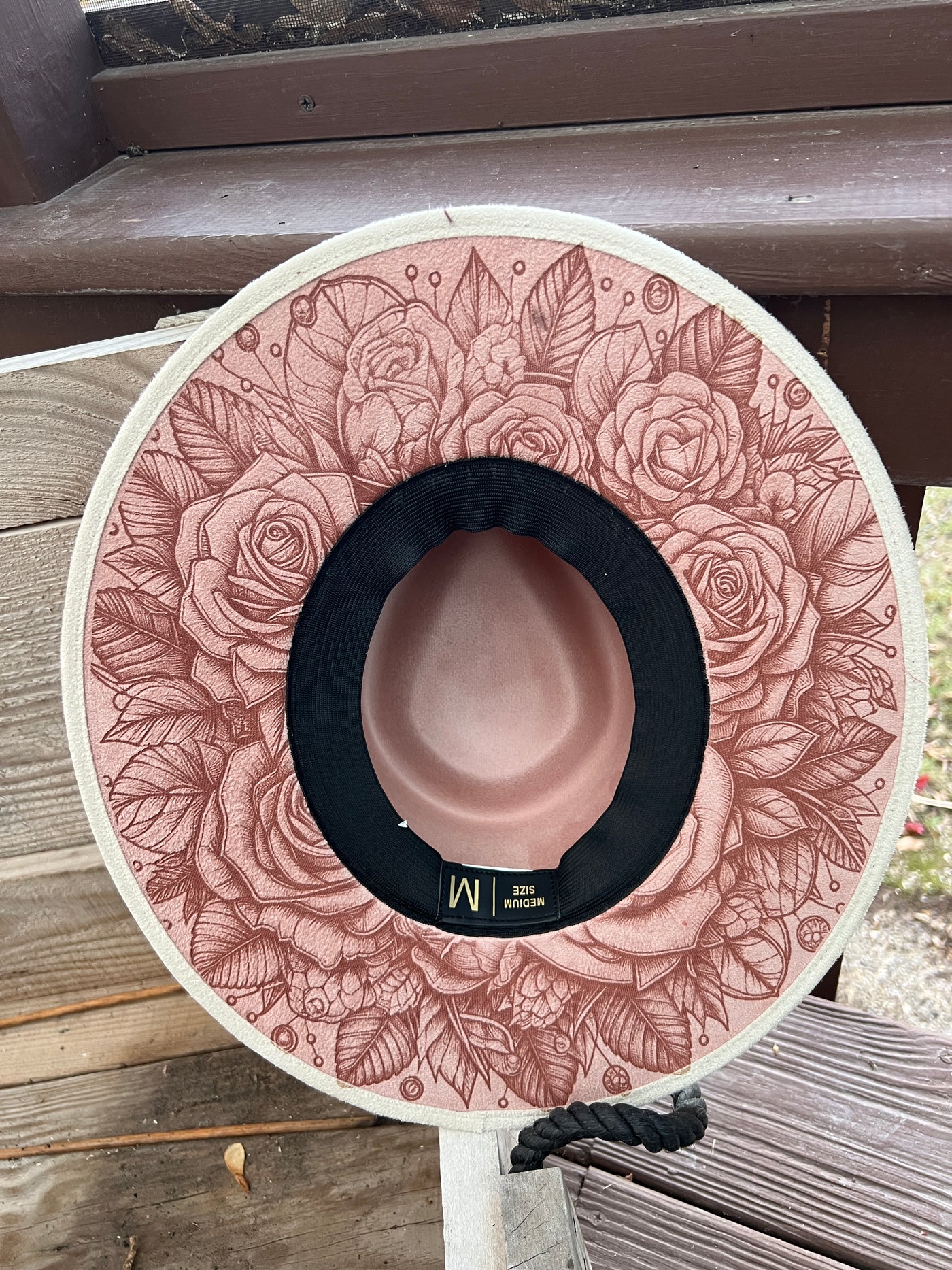 Blush Pink Rose Two Tone Rancher Hat