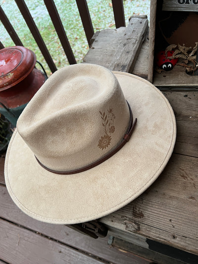 Wildflower Tan Microfiber Hat