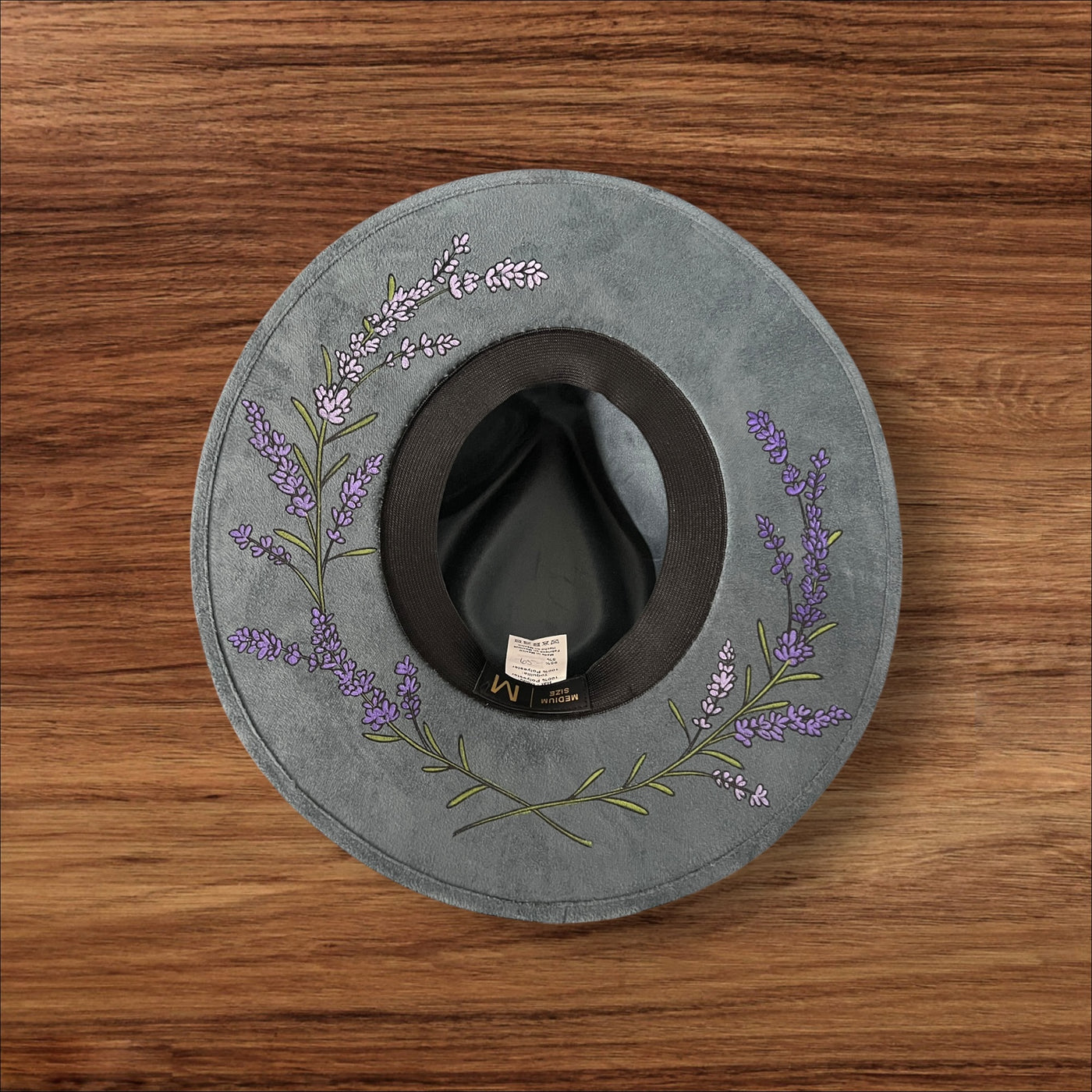 Peacock Blue Rancher Hat with Lavender accents