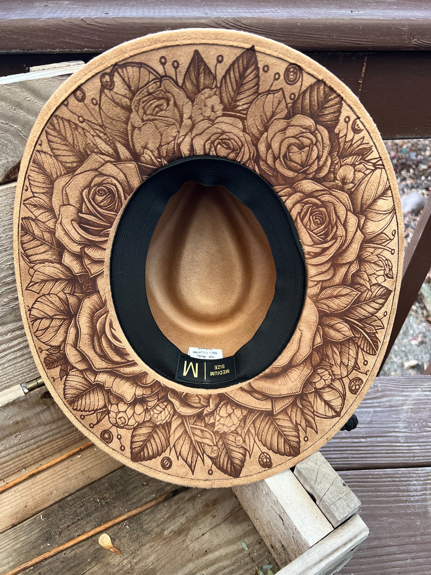 Tan Rose Cowgirl Hat