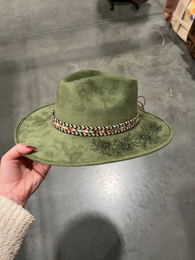 Sage Green Sunflower Hat