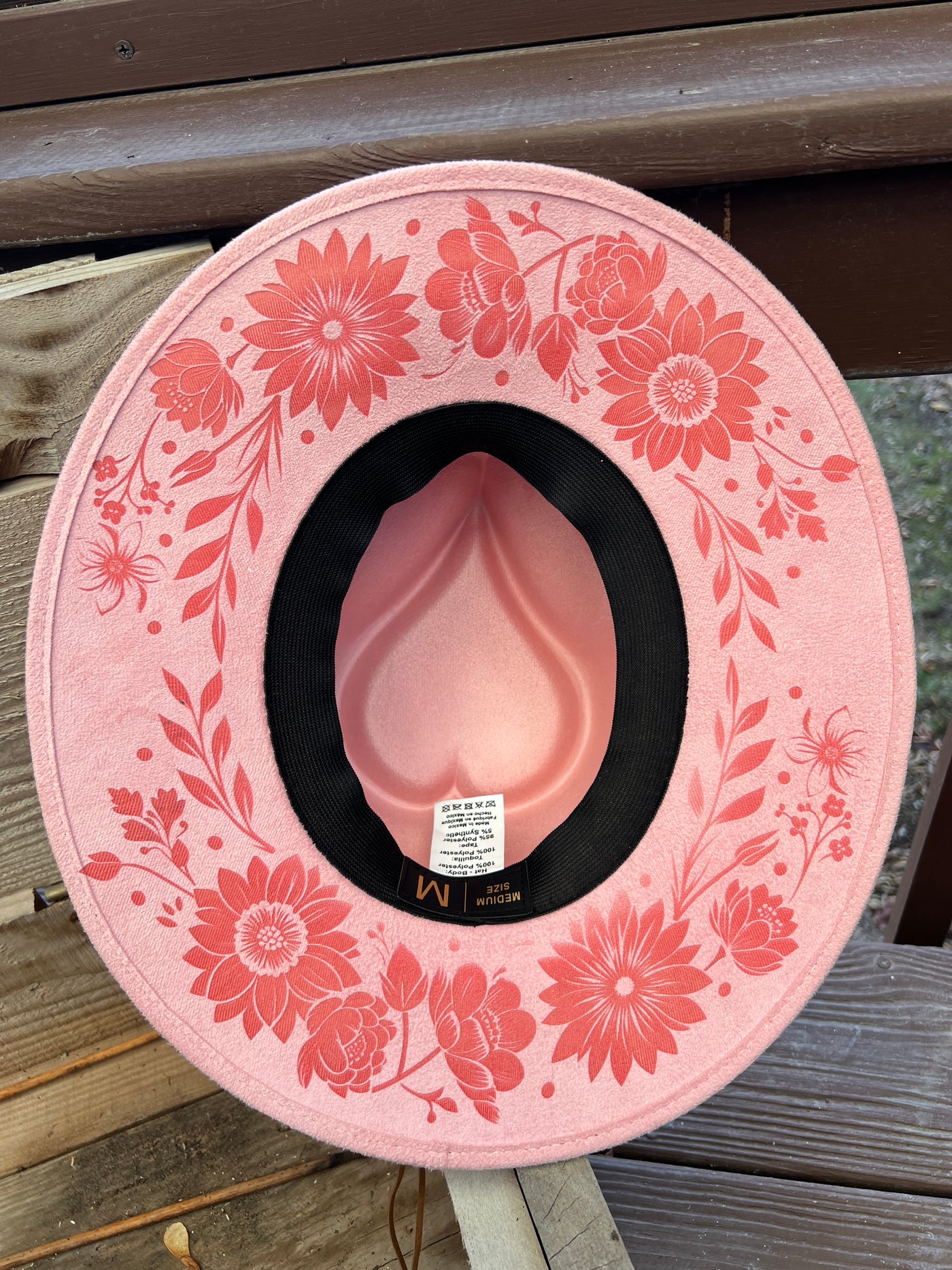 Baby Pink Floral Heart Crown Hat