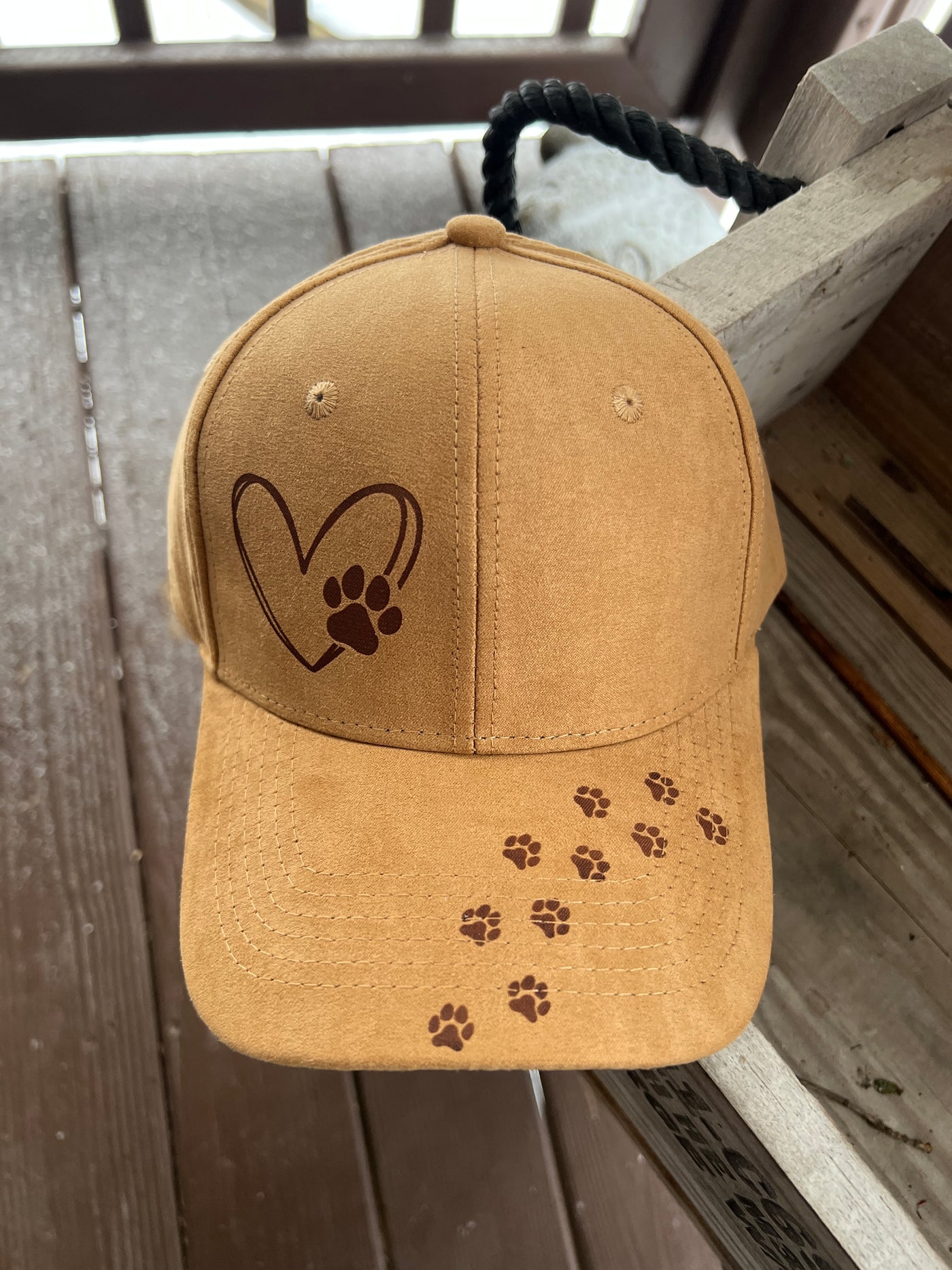 Brown Dog Paw Burned Baseball Cap