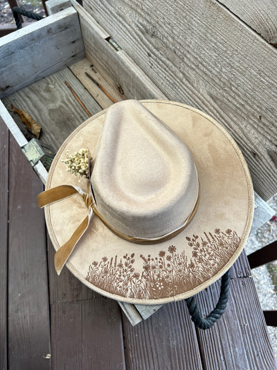 Tan Wildflower Hummingbird Rancher Hat