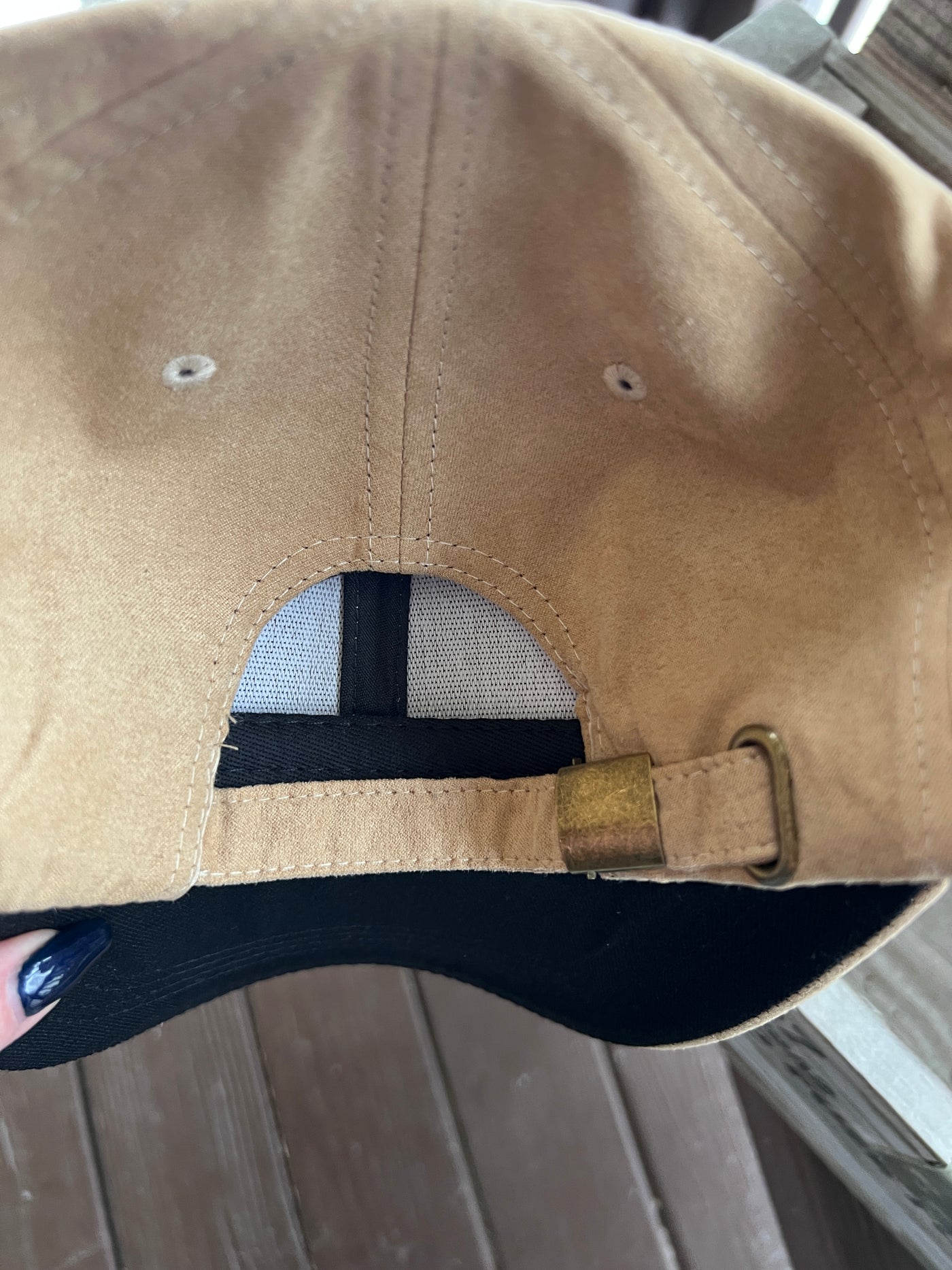 Floral Horseshoe Design Burned Baseball Cap