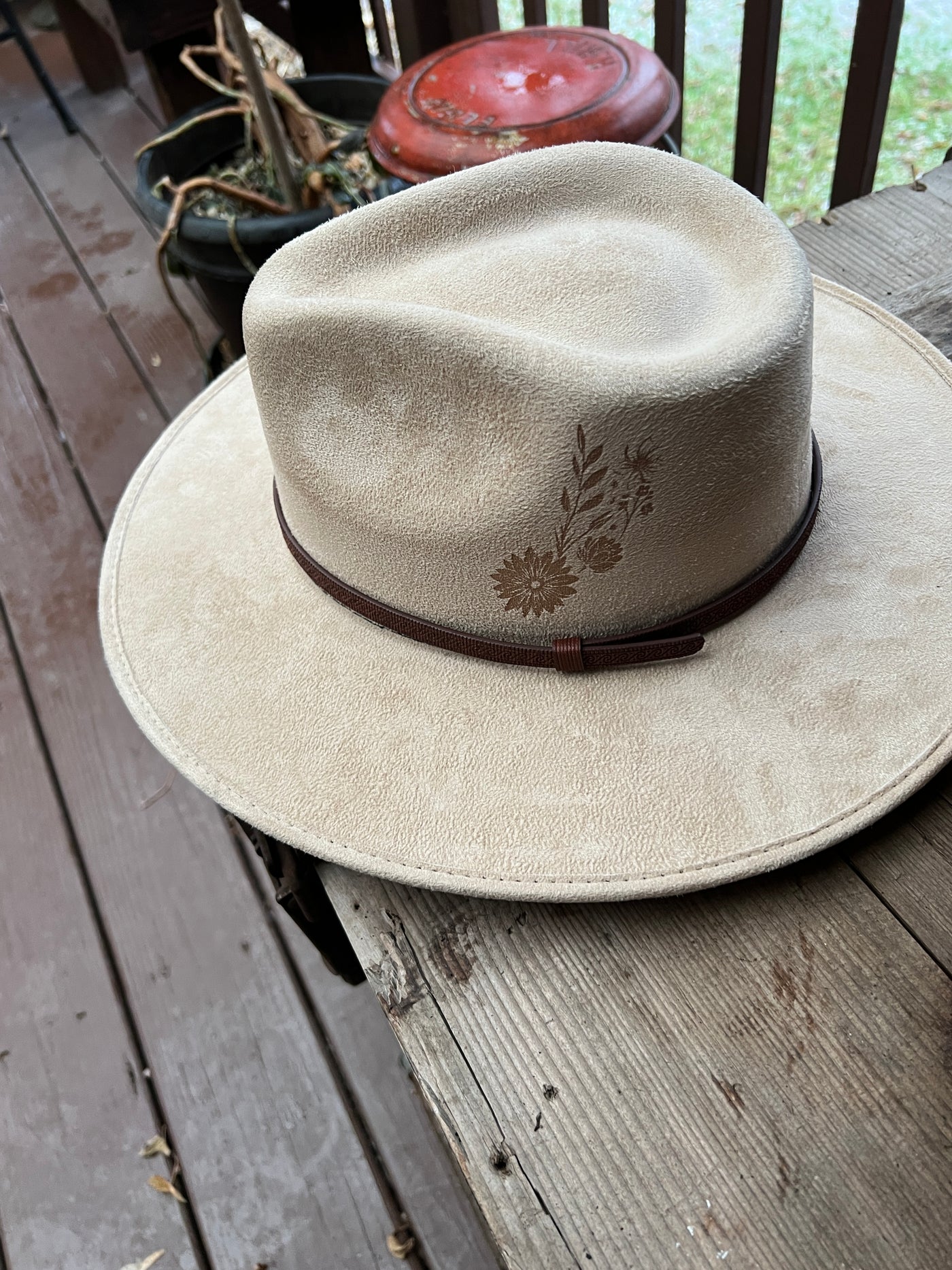 Wildflower Tan Microfiber Hat