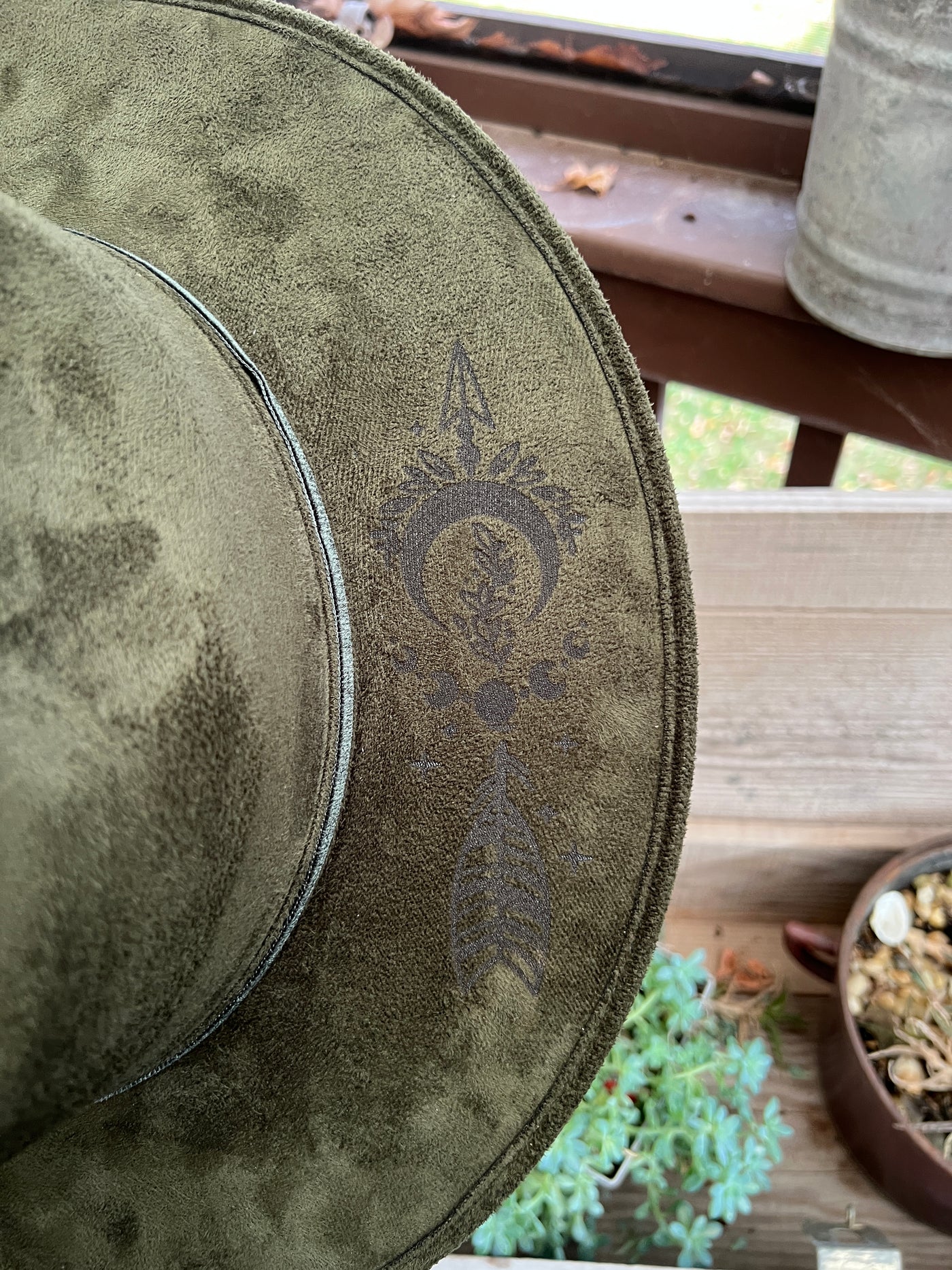 Olive Boho Moon Rancher Hat