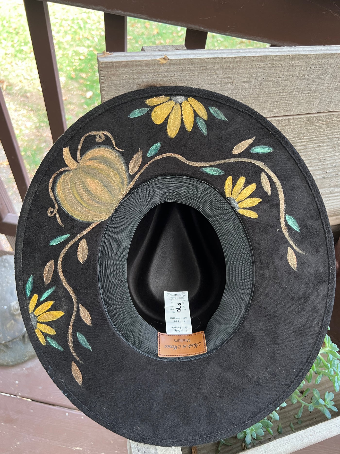 Sunflower Harvest Painted Hat