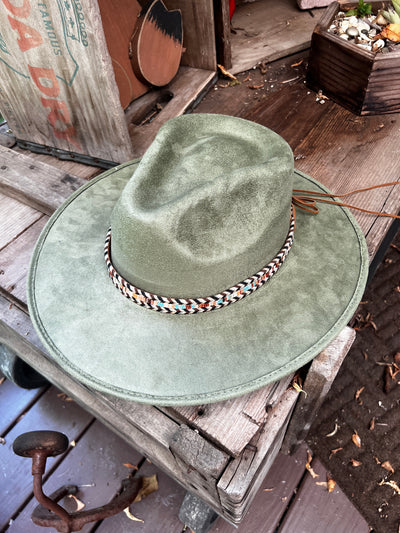 Sage Green Choose Happiness Sunflower Hat