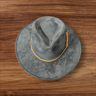 Peacock Blue Rancher Hat with Lavender accents