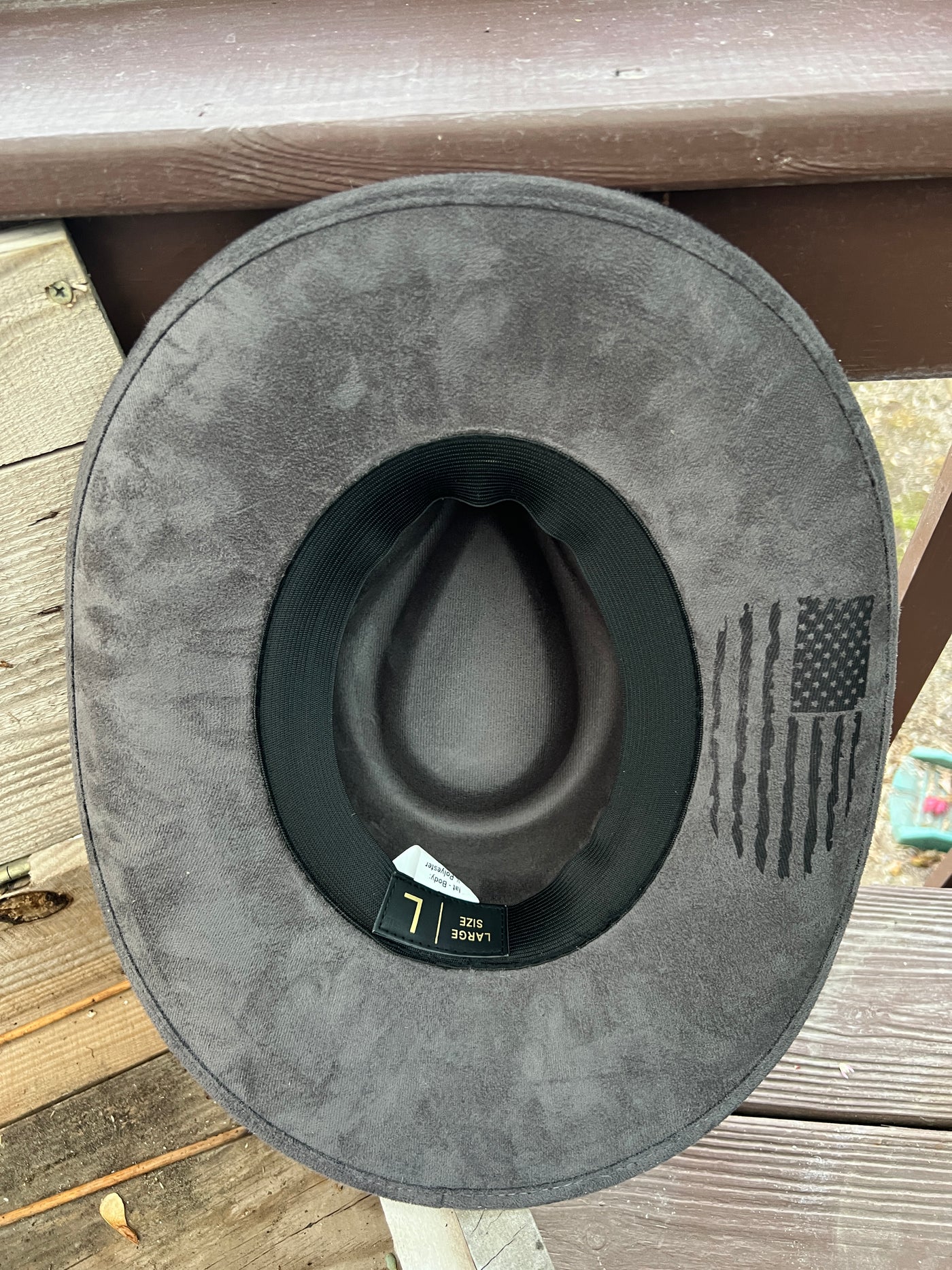 Grey America Flag Cowboy Hat