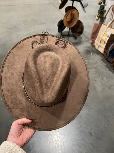 Mushroom Brown Floral Hat