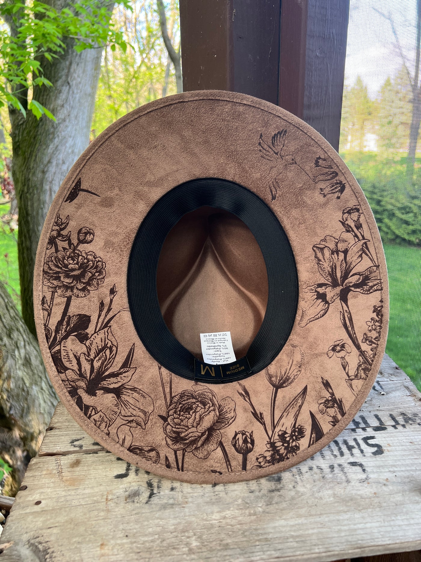 Mushroom Brown Heart Crown floral Hat