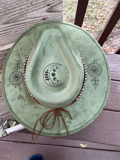 Sage Green Boho Rancher Hat