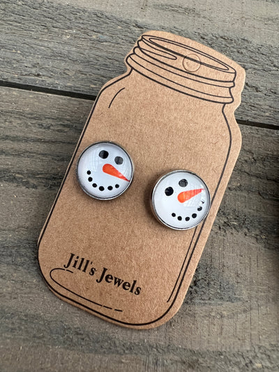 Snowman Holiday Stud Earrings