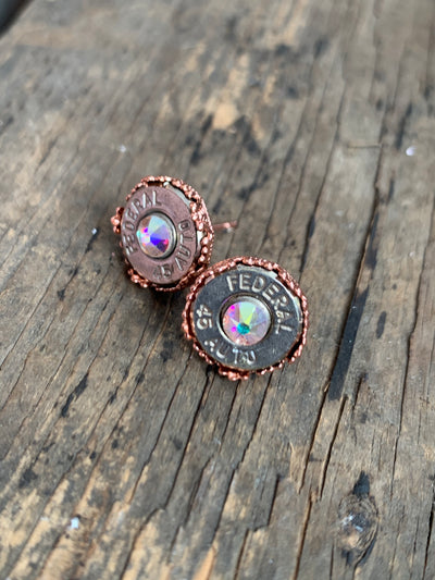 Rose Gold Crown 45 Auto Bullet Earrings - Jill's Jewels | Unique, Handcrafted, Trendy, And Fun Jewelry