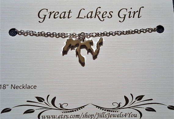 Great Lakes Charm Necklace - Jill's Jewels | Unique, Handcrafted, Trendy, And Fun Jewelry