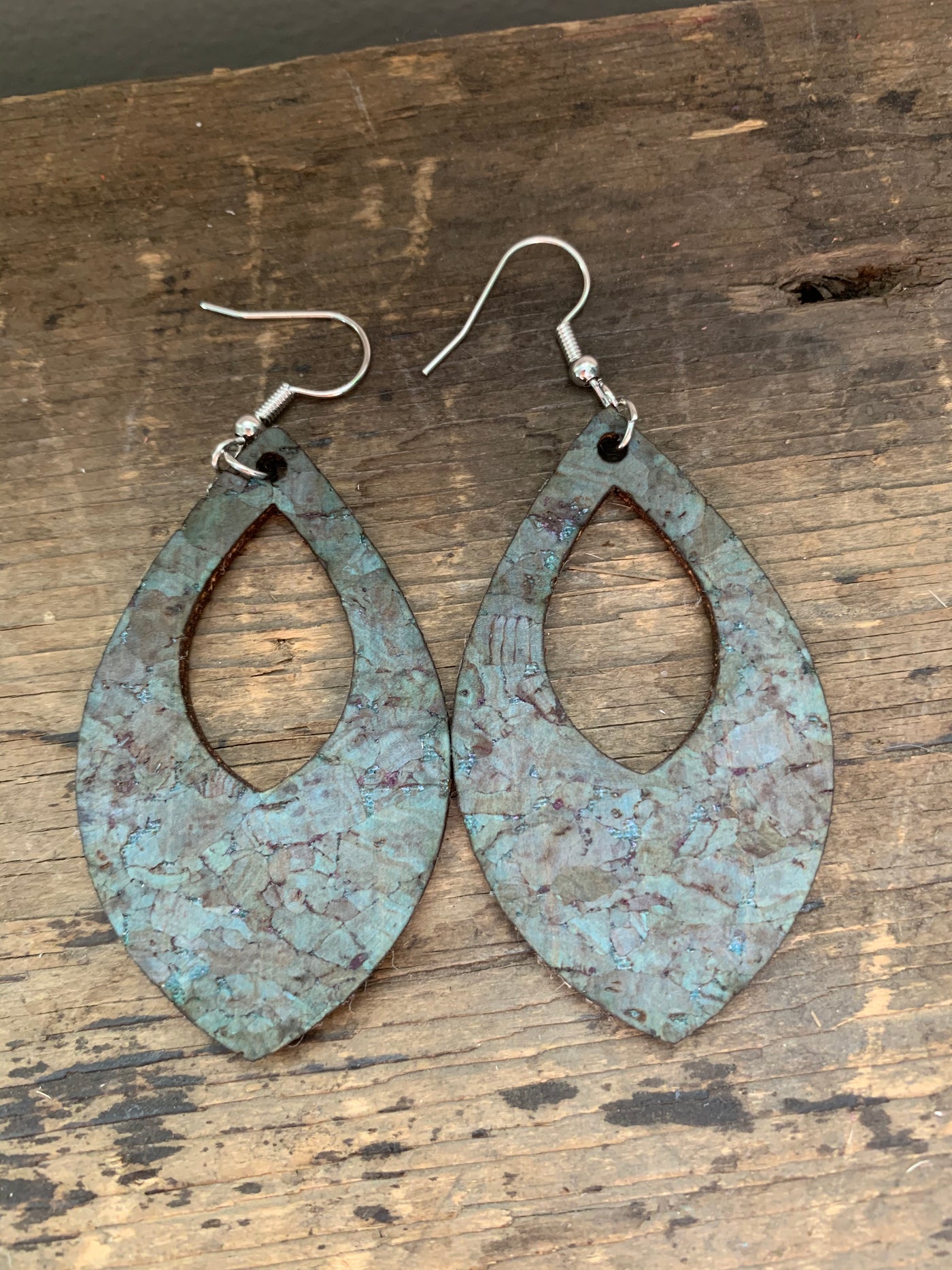Turquoise Cork Teardrop Earring - Jill's Jewels | Unique, Handcrafted, Trendy, And Fun Jewelry