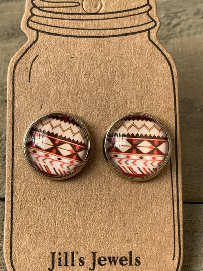 Falll Aztec Stud Earrings - Jill's Jewels | Unique, Handcrafted, Trendy, And Fun Jewelry