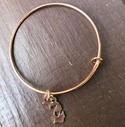 Rose Gold Michigan Bracelet - Jill's Jewels | Unique, Handcrafted, Trendy, And Fun Jewelry