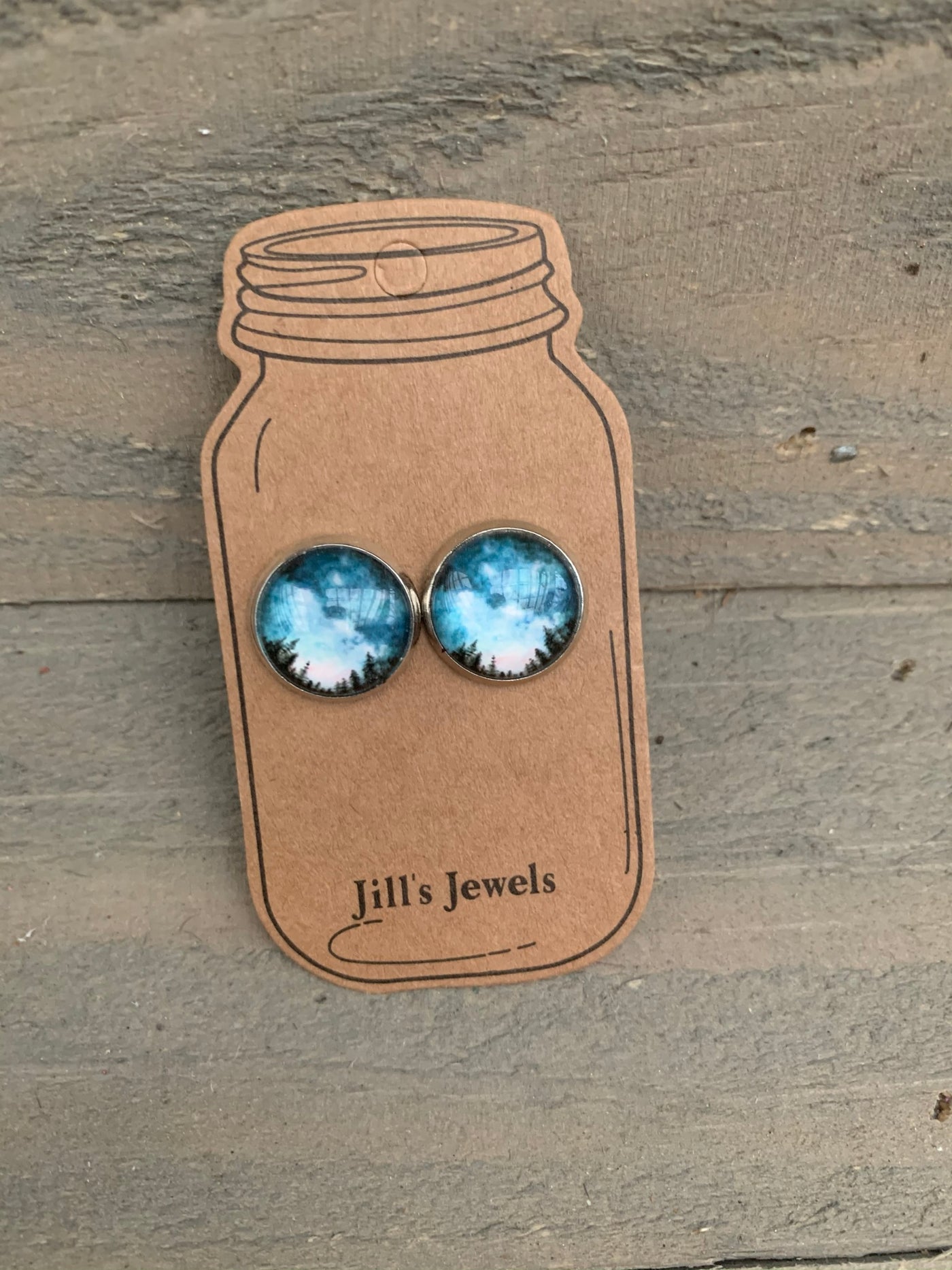Forrest Sky Stud Earrings - Jill's Jewels | Unique, Handcrafted, Trendy, And Fun Jewelry