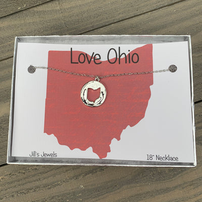 Round Ohio Cutout Necklace - Silver or Rose Gold - Jill's Jewels | Unique, Handcrafted, Trendy, And Fun Jewelry