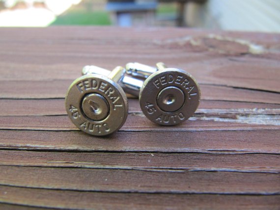 Bullet Cuff Links- 45 Auto - Jill's Jewels | Unique, Handcrafted, Trendy, And Fun Jewelry