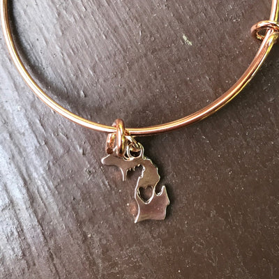 Rose Gold Michigan Bracelet - Jill's Jewels | Unique, Handcrafted, Trendy, And Fun Jewelry