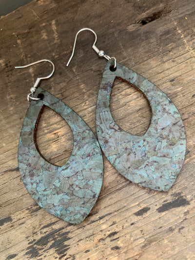 Turquoise Cork Teardrop Earring - Jill's Jewels | Unique, Handcrafted, Trendy, And Fun Jewelry