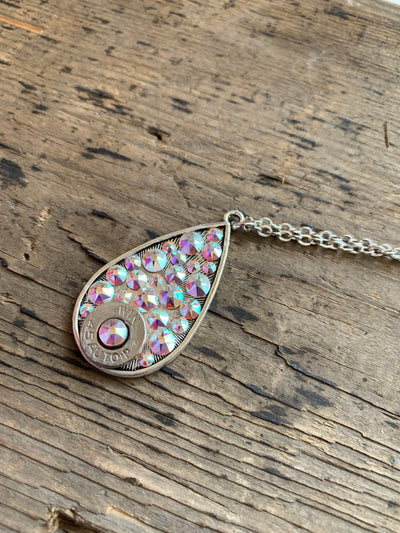 Aurora Borealis Teardrop 45 Auto Necklace - Jill's Jewels | Unique, Handcrafted, Trendy, And Fun Jewelry