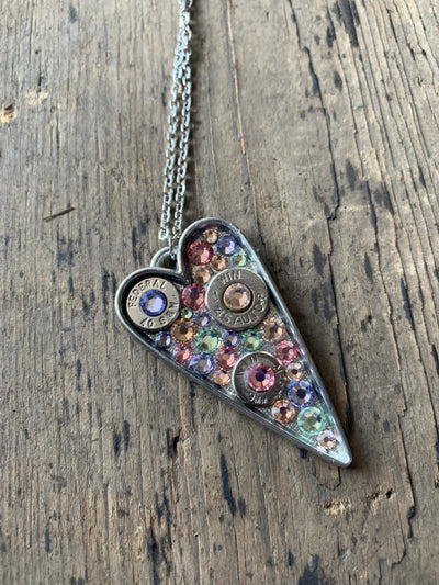 Pastel Heart Bullet Necklace - Jill's Jewels | Unique, Handcrafted, Trendy, And Fun Jewelry