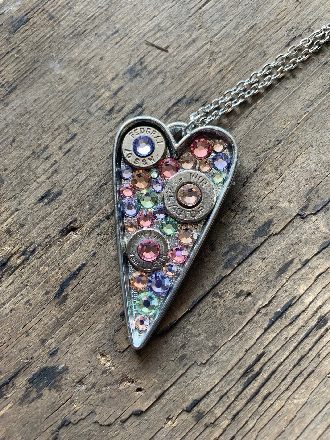 Pastel Heart Bullet Necklace - Jill's Jewels | Unique, Handcrafted, Trendy, And Fun Jewelry