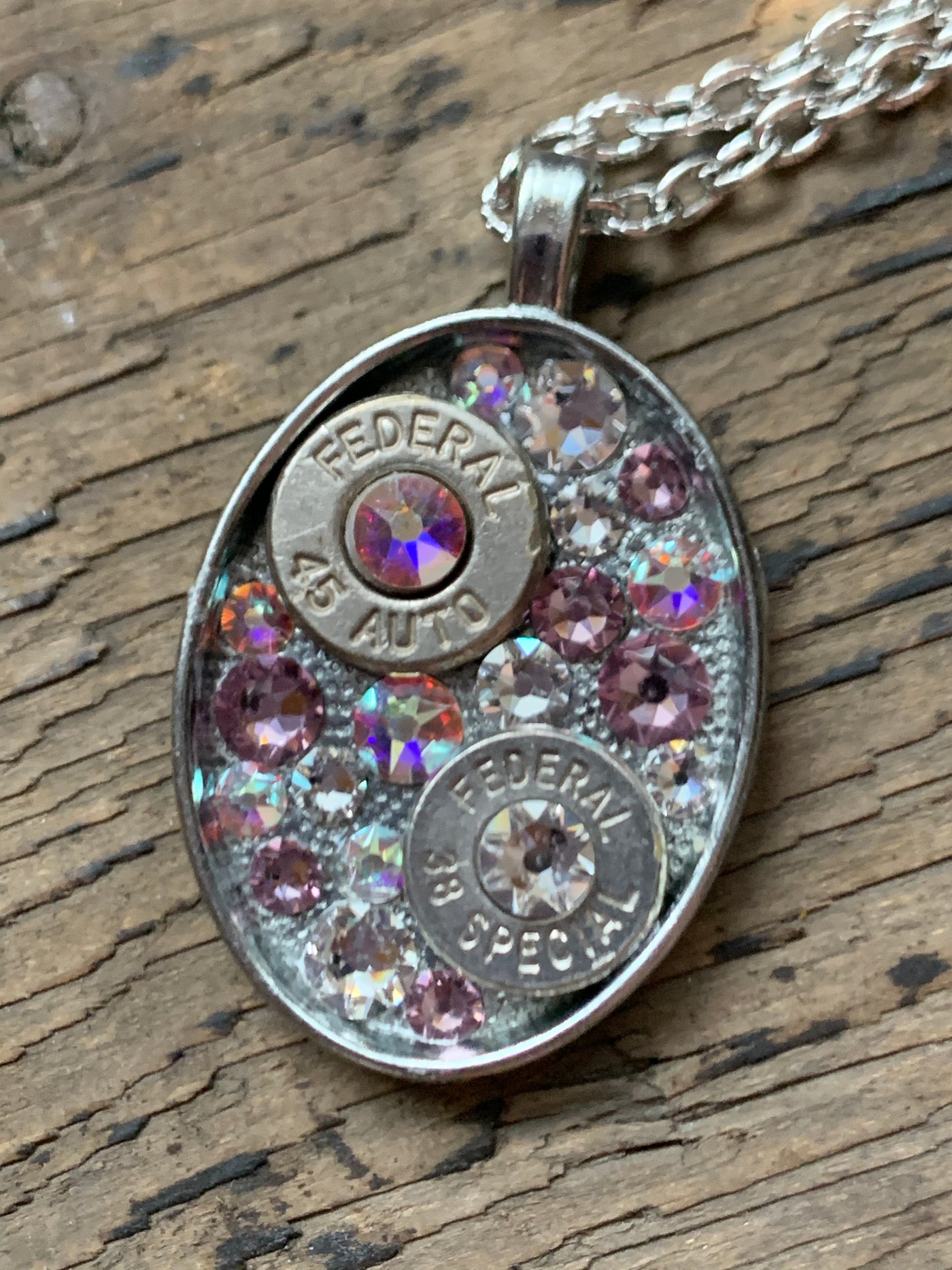 Pastel Purple and Pink Oval Bullet necklace - Jill's Jewels | Unique, Handcrafted, Trendy, And Fun Jewelry