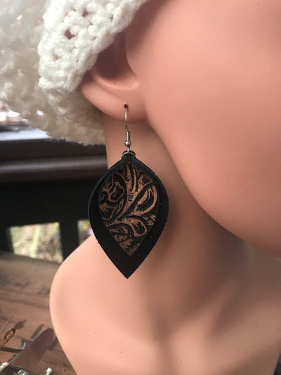 Gold and Black Boho Earrings - Jill's Jewels | Unique, Handcrafted, Trendy, And Fun Jewelry